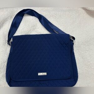 Vera Bradley Navy Quilted Laptop Bag